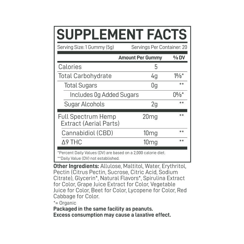Sugar Free Mixed Berry 1:1 Mood Gummies