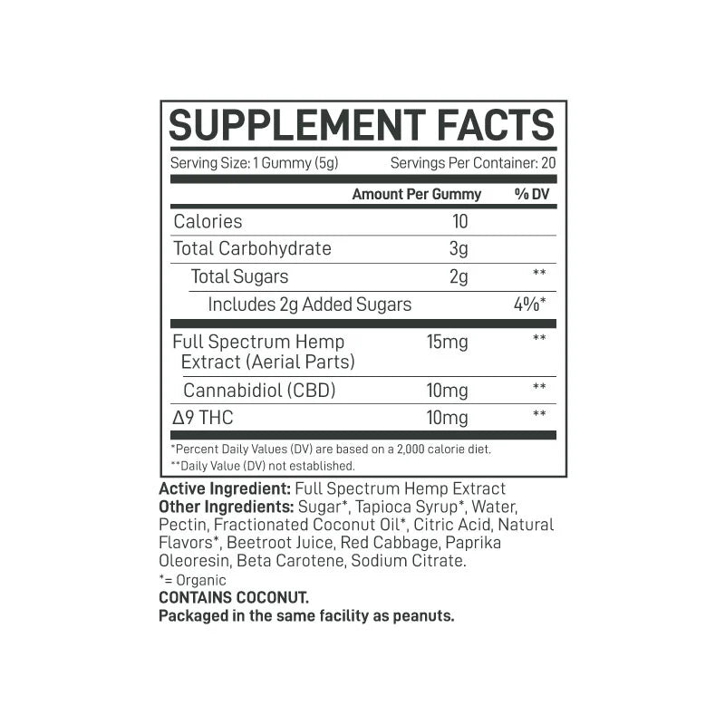 Peach Bellini 1:1 Mood Gummies