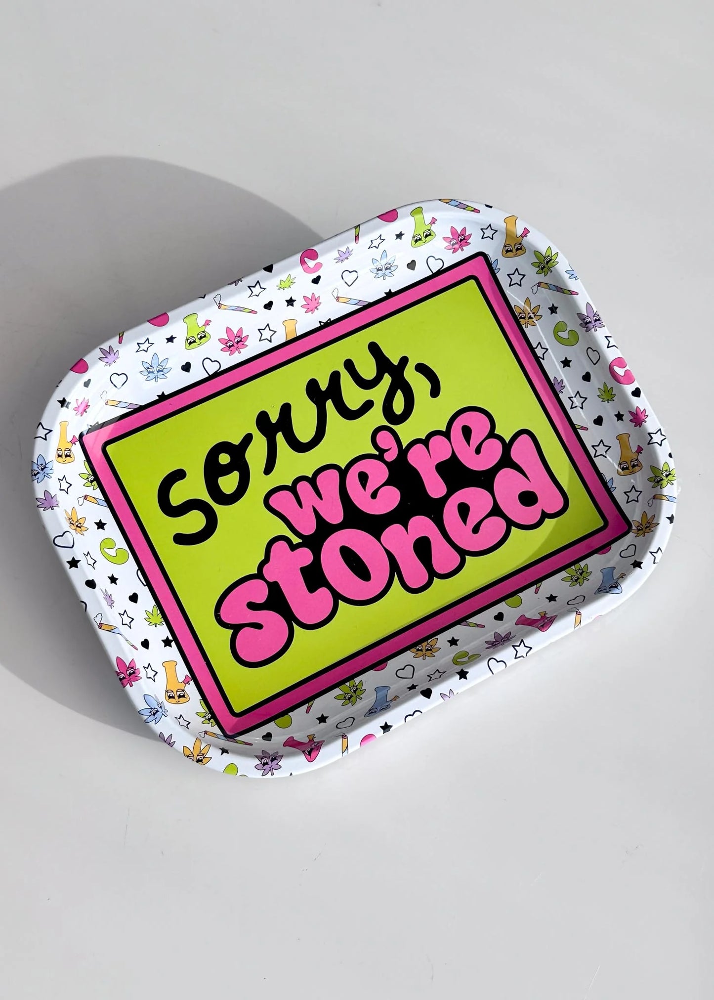 Sorry We're Stoned Rolling Tray