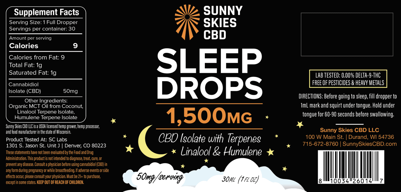 Sleep Drops CBD Isolate