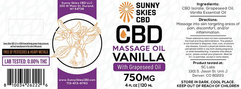 CBD Massage Oil 750mg