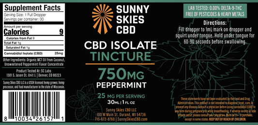 Isolate CBD Tincture 750mg