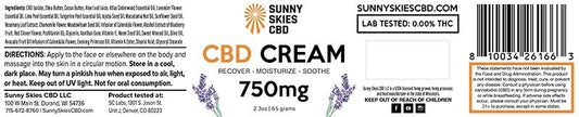 CBD Moisturizing Cream 750mg