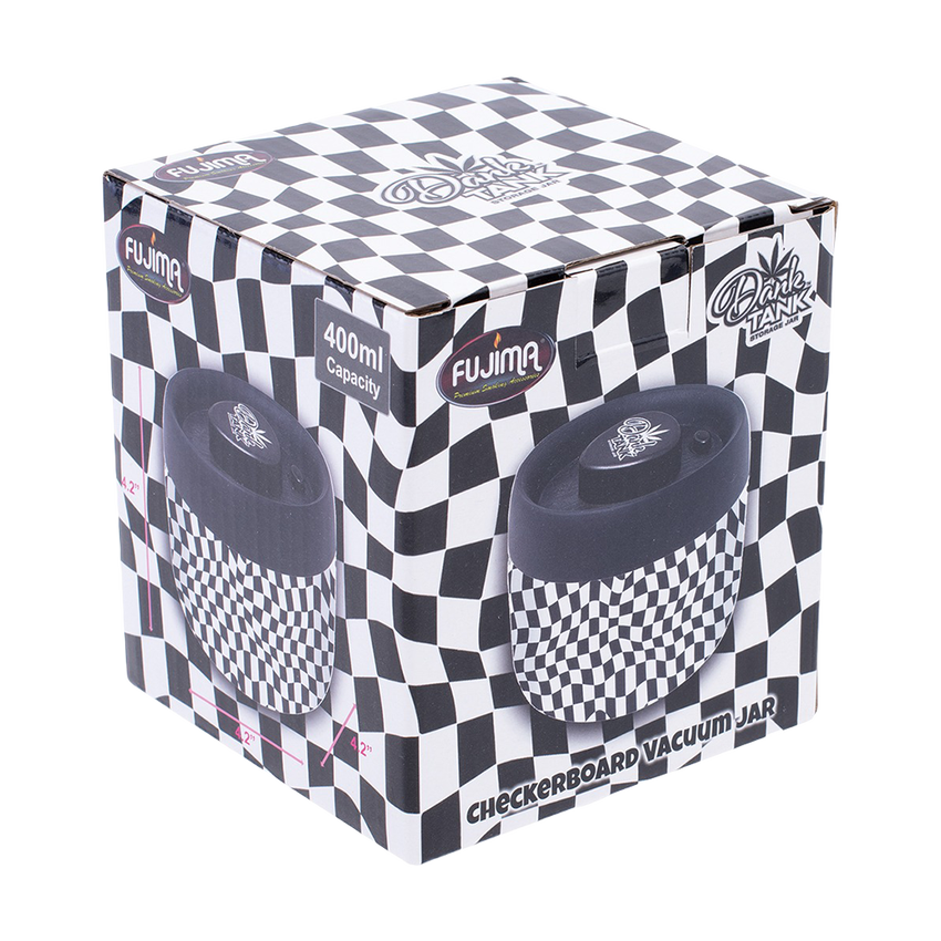 Fujima Dank Tank Vacuum Glass Jar | Checkerboard | 4.25"