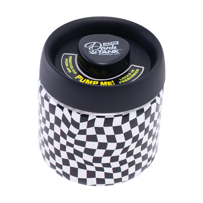Fujima Dank Tank Vacuum Glass Jar | Checkerboard | 4.25"