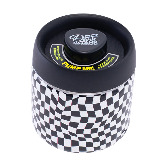 Fujima Dank Tank Vacuum Glass Jar | Checkerboard | 4.25"